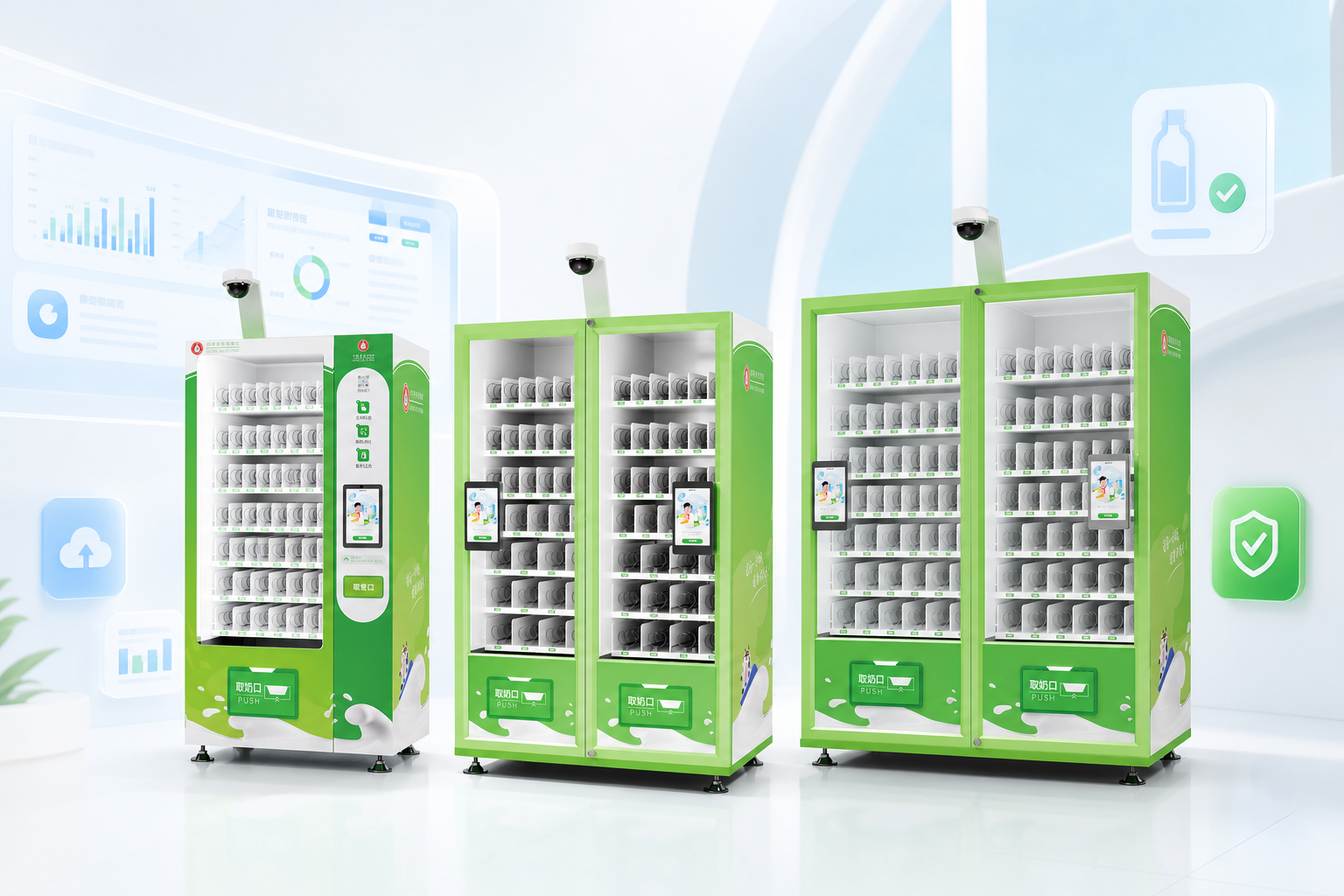 单门、中型双门、大型双门取奶柜组合